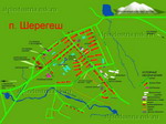 Карта схема поселка Шерегеш